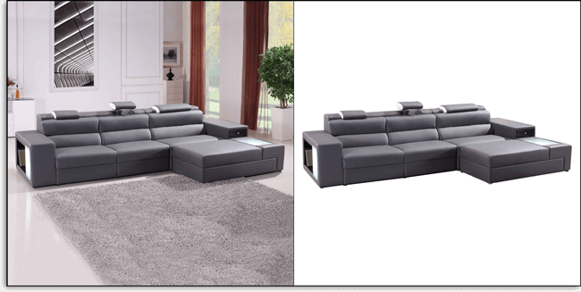 Clipping path background removal from sofa set