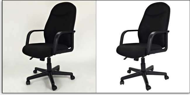 Clipping path service for revolving chair product photo