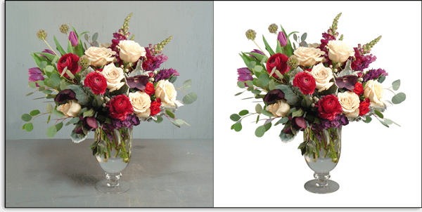 Clipping path sample image for flowers product photo