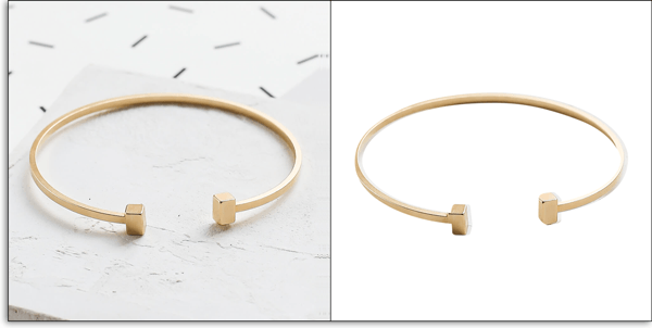 Clipping path for bracelet product image