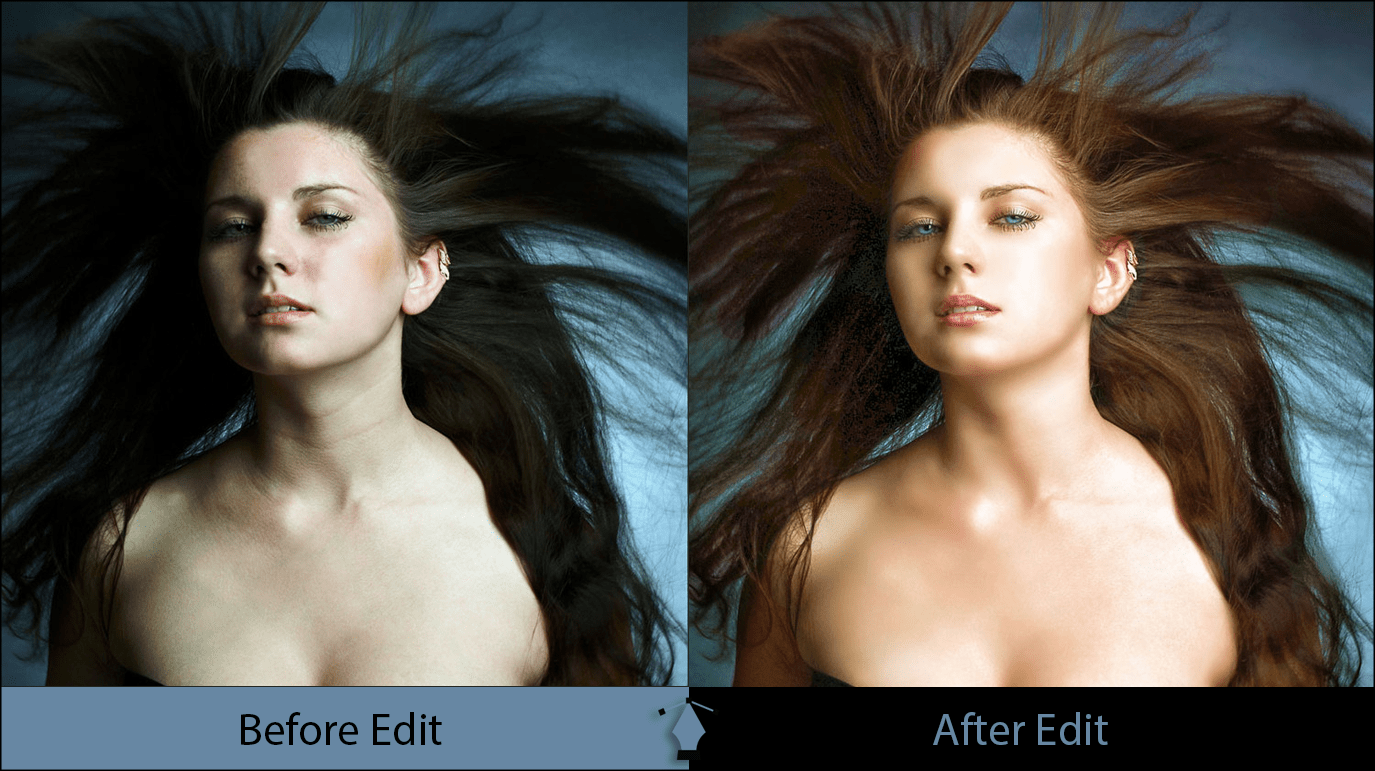 High end photo retouching sample image