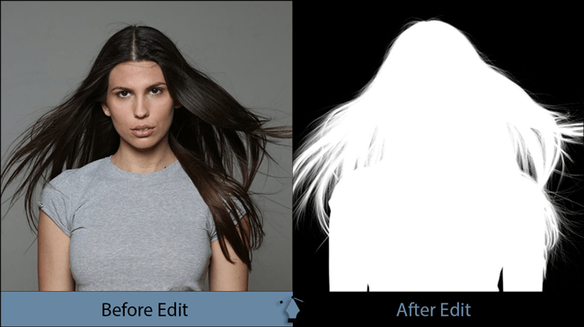 Remove background from image with hair