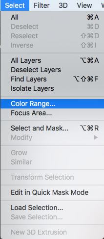 Color range manu option